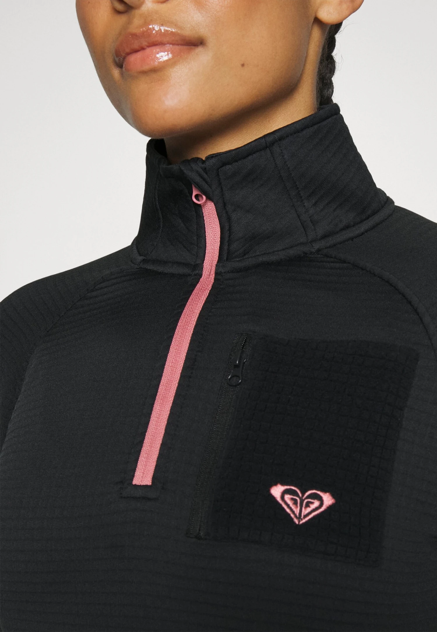 Roxy Waves Of Warmth Waffle Layer - Fleece Jumper - Anthracite 7 Roxy Waves Of Warmth Waffle Layer - Fleece Jumper - Anthracite - Image 5