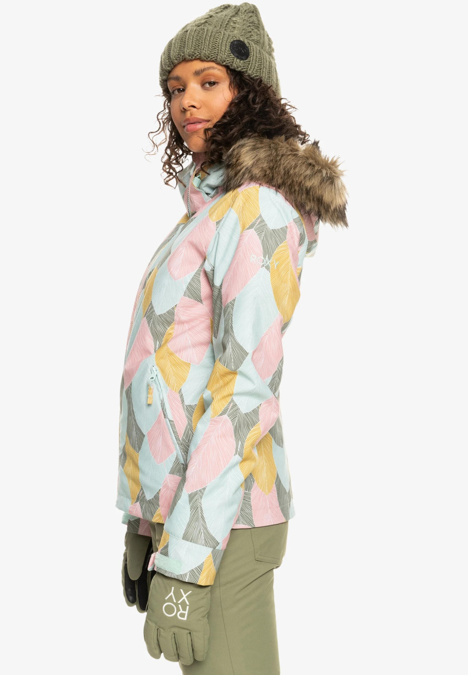 Roxy Jet Ski Jk - Snowboard Jacket - Deep Lichen Green La Palmeraie 7 Roxy Jet Ski Jk - Snowboard Jacket - Deep Lichen Green La Palmeraie - Image 5