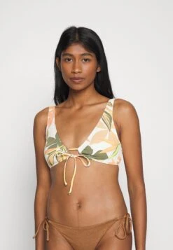 Roxy Beach Classics New Bralette - Bikini Top - White/Light Green/Light Pink