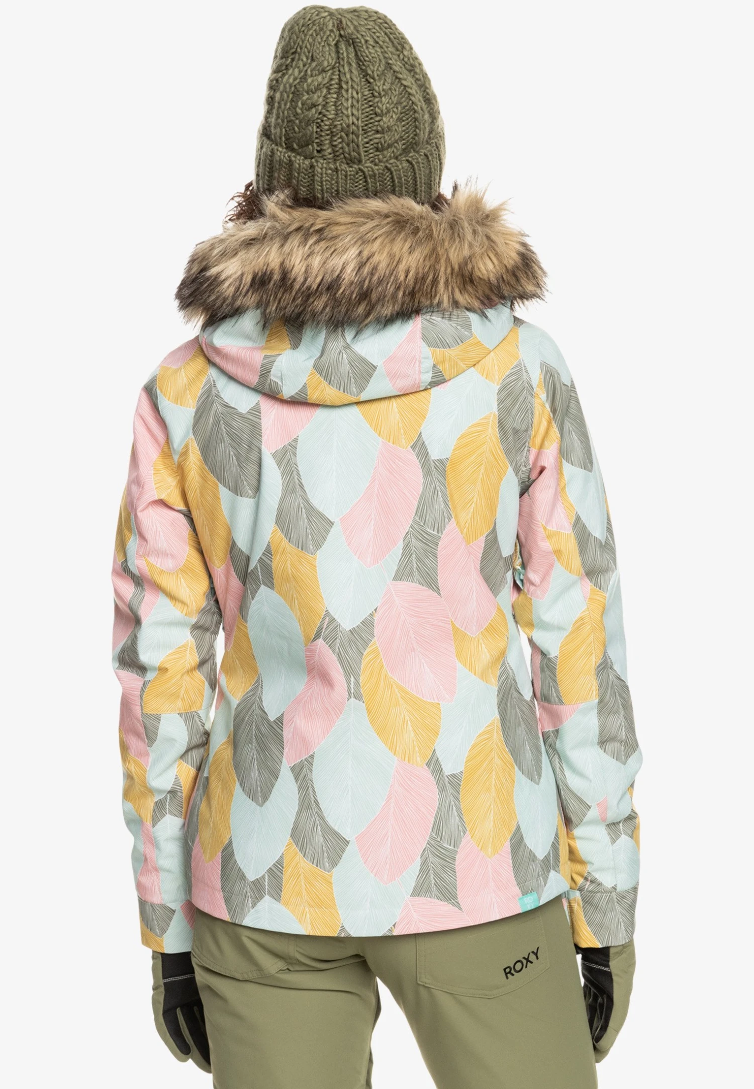 Roxy Jet Ski Jk - Snowboard Jacket - Deep Lichen Green La Palmeraie 5 Roxy Jet Ski Jk - Snowboard Jacket - Deep Lichen Green La Palmeraie - Image 3