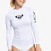 Roxy Whole Hearted- Rash Vest - Bright White