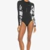 Roxy Onesie New Panels Detail - Swimsuit - Anthracite -Roxy 537992932e8441ee84ade74e7a97c98e