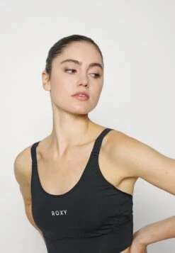 Roxy Boogie Girl - Medium Support Sports Bra - Anthracite -Roxy 592884acc0cf40d493d6827e3079b63f
