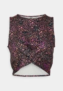 Roxy Naturally Active Crop - Top - Anthracite/Animal Dust -Roxy 5ec1d4381c0f45e1904bfc50ddcad00d