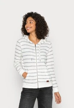 Roxy Perfect Wave Stripe - Zip-Up Sweatshirt - Snow White Horiz Will Stripes