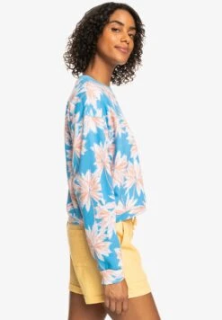 Roxy Off To The Beach - Sweatshirt - Azure Blue Palm Island -Roxy 734695751e2541e5a2de51dba47659d5