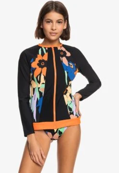 Roxy Langarm - Top - Anthracite Flower Jammin