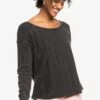 Roxy Boho Mind Langärmliges Mit Waffel - Jumper - Anthracite -Roxy 825fee7934ab49b7831f76fc91224f6e