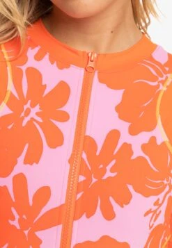 Roxy Surf Kind Kate 3/4 Ss Onesie - Swimsuit - Pink Frosting My Kind Of Hibis -Roxy 9571197f72754d9ba9ec0de77c243ae4