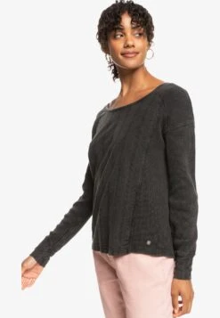 Roxy Boho Mind Langärmliges Mit Waffel - Jumper - Anthracite -Roxy 9ffc59edc6f948b4a78a93c6bdcabe64