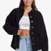Roxy Kick Back Washed Manga Larga Para - Button-Down Blouse - Black -Roxy b422b29c0a5d4328b44d83161bcaf682