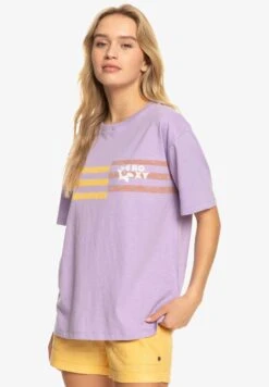 Roxy Vibrations Beach - Print T-Shirt - Purple Rose