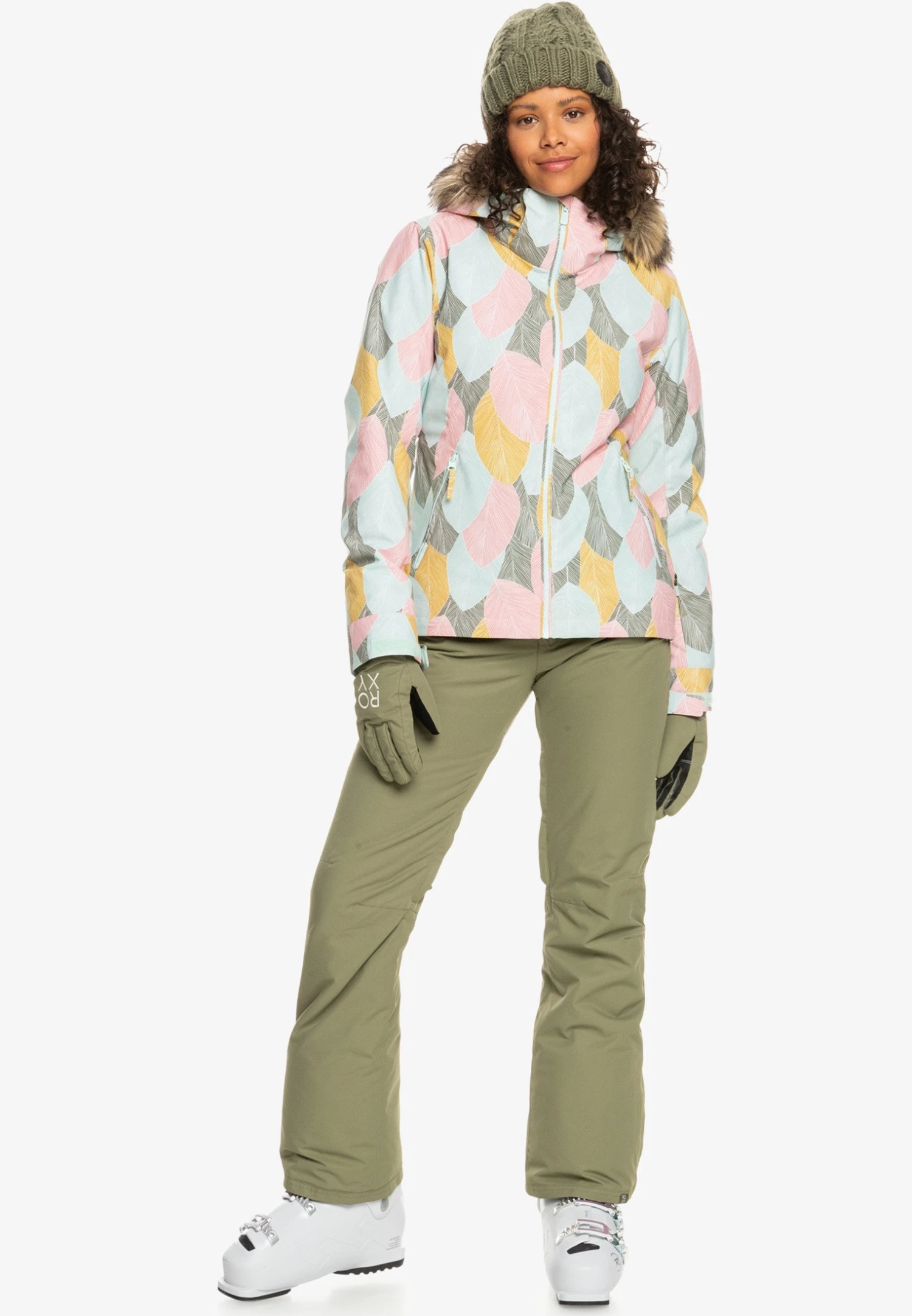 Roxy Jet Ski Jk - Snowboard Jacket - Deep Lichen Green La Palmeraie 4 Roxy Jet Ski Jk - Snowboard Jacket - Deep Lichen Green La Palmeraie - Image 2