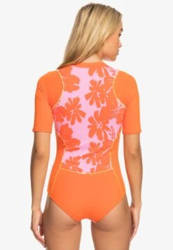 Roxy Surf Kind Kate 3/4 Ss Onesie - Swimsuit - Pink Frosting My Kind Of Hibis -Roxy d07804a77e224fbbafe53c6582e82845