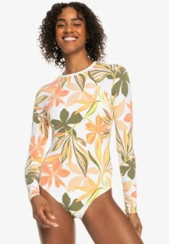 Roxy Langärmliger - Swimsuit - Bright White Subtly Salty Flat