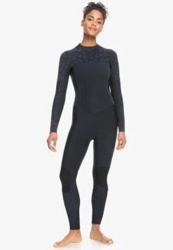 Roxy Swell Series Back-Zip - Swimsuit - Black