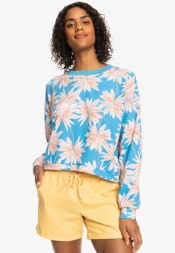 Roxy Off To The Beach - Sweatshirt - Azure Blue Palm Island