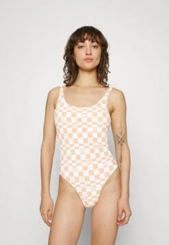 Roxy Check It High Leg One Piece - Swimsuit - Cork